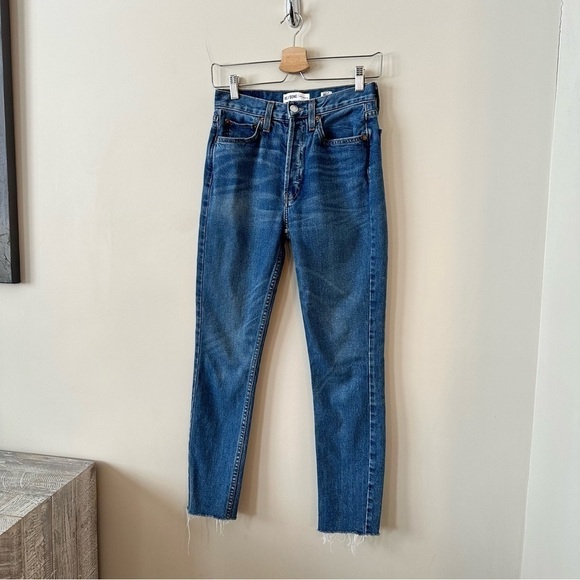 Re/Done-High Rise Ankle Crop Jeans (Size:26) - Picture 5 of 14